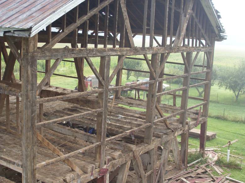 Babb Barn Exterior with Siding Removed